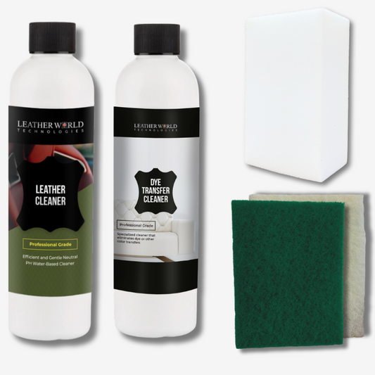 Leather/Vinyl Dye Transfer Cleaning Kit - Removes Denim and Other Dye Transfers