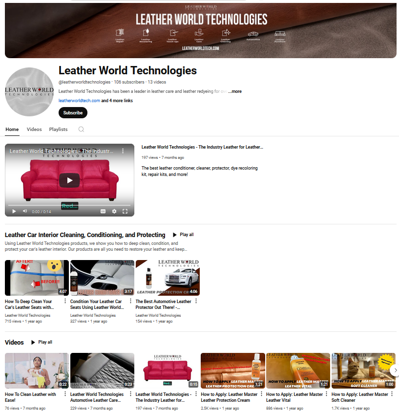 Leather World Technologies YouTube