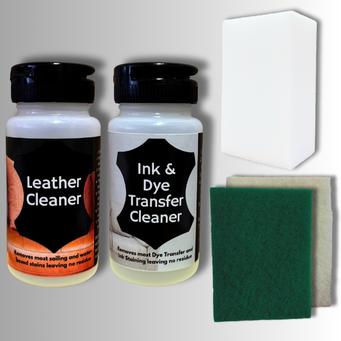 Leather Vinyl Ink Removal and Dye Transfer Cleaning Kit - Removes Ink, Denim and Other Dye Transfers